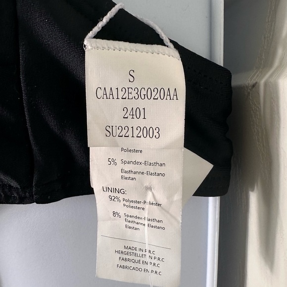 Mesh Cutout Ruched‎ Drawstring Monokini Swimsuit (Black, Small, New, Cupshe) - Picture 6 of 8